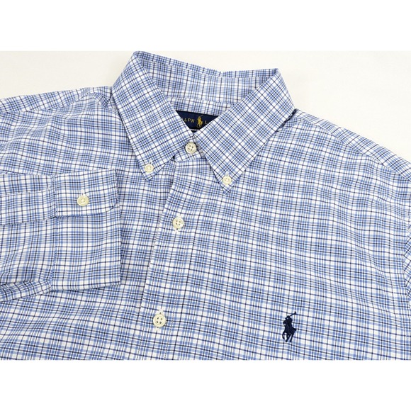 Ralph Lauren Other - Ralph Lauren Shirt Mens LG Blue Plaid Classic Fit Performance Button Down